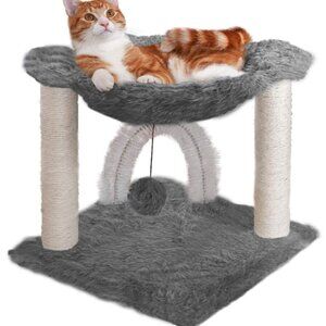 15 . 75 " Tall Playground for‎ Indoor Cats , Ft . Sisal Scratching Post